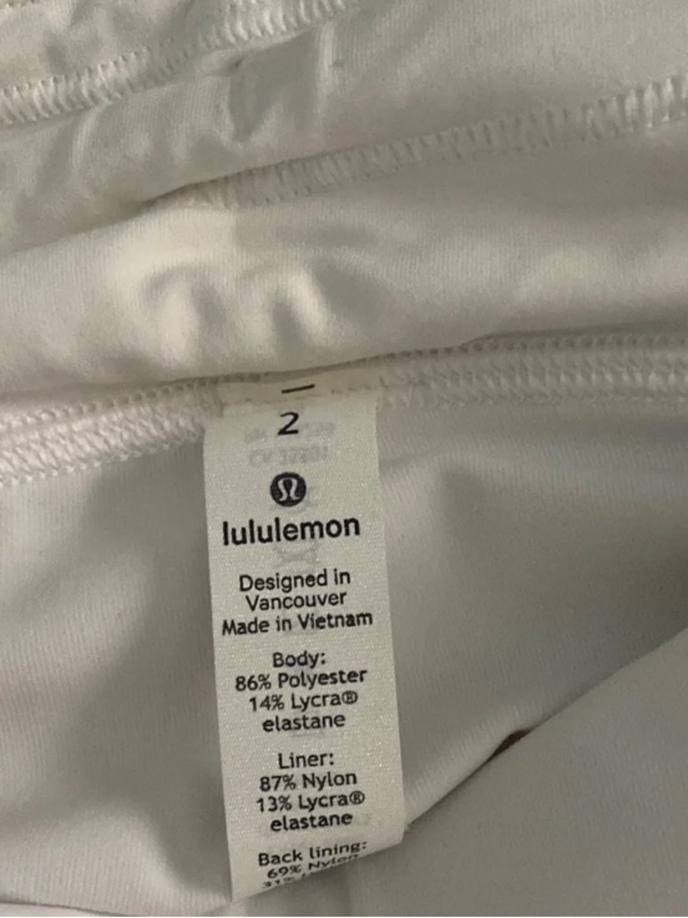 lululemon athletica White Skater Athletic Skirt with Built-In Shorts - Picture 3 of 3